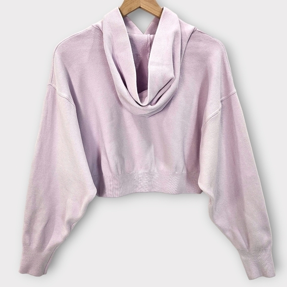Zara Lavender Cropped Relaxed Fit Hoodie - Picture 3 of 8
